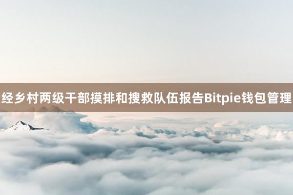 经乡村两级干部摸排和搜救队伍报告Bitpie钱包管理