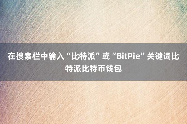 在搜索栏中输入“比特派”或“BitPie”关键词比特派比特币钱包