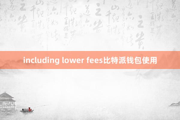 including lower fees比特派钱包使用