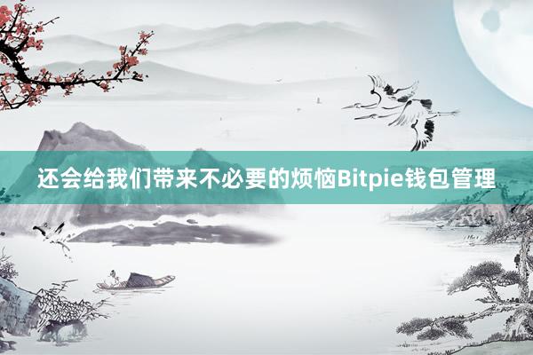 还会给我们带来不必要的烦恼Bitpie钱包管理