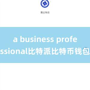 a business professional比特派比特币钱包